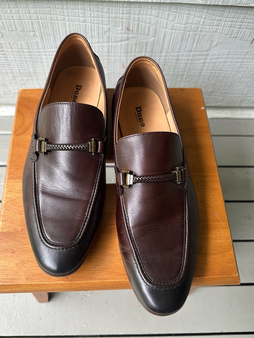 Dune London Scilly Apron Toe Horsebit Leather Men’s  Loafers~12